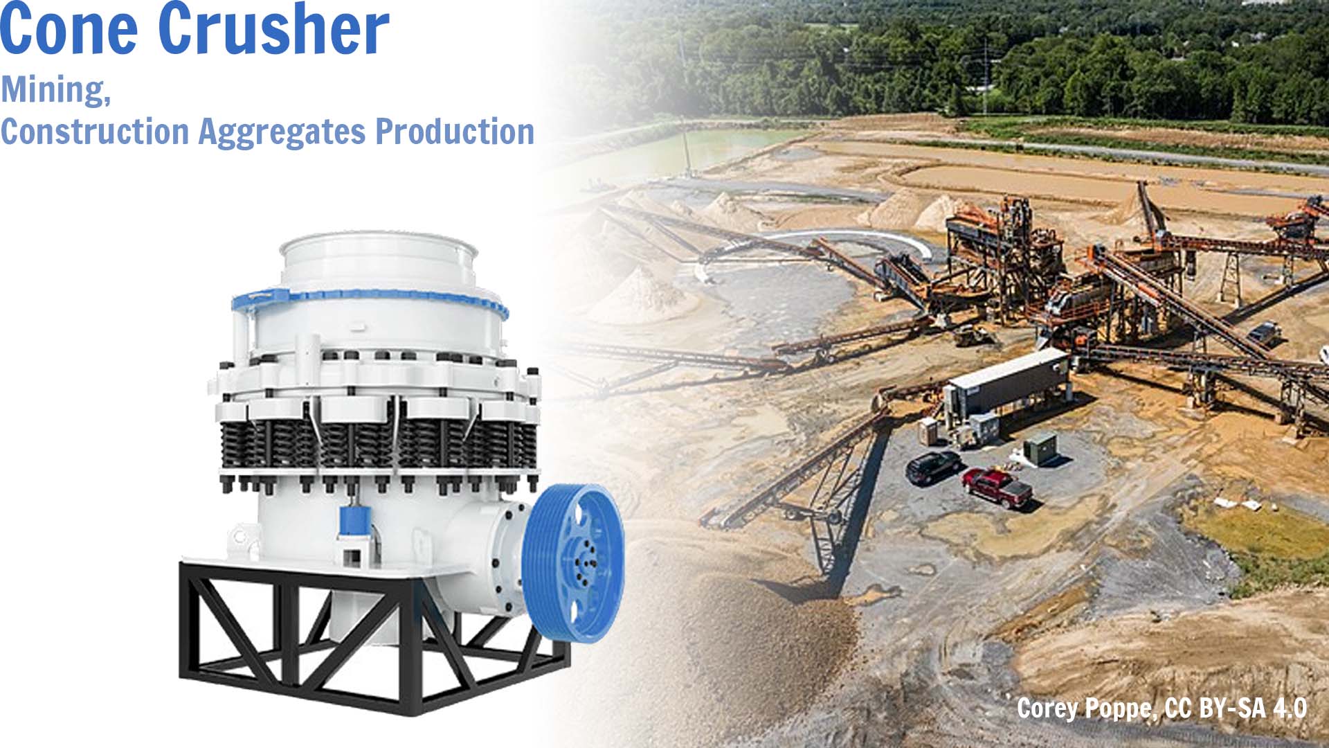 Cone crusher for Mining and Construction Aggregates Production.